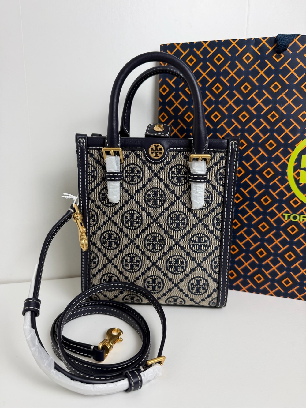 NWT Tory Burch MINI T MONOGRAM TOTE